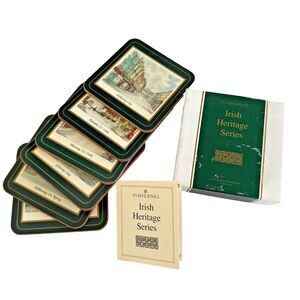 Pimpernel Cork Coaster Irish Heritage Series Street Scenes of Ireland Set of 6